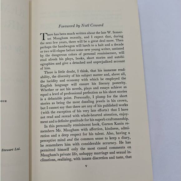 Remembering Mr. Maugham By Garson Kanin Biography Vintage First Edition 1966 - Picture 9 of 12
